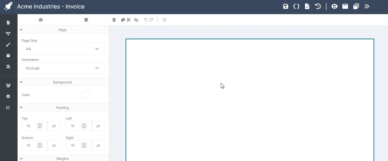 Enabling the header and footer